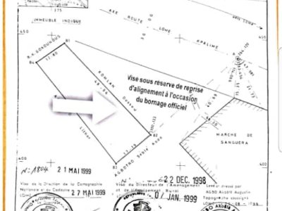ZANGUERA Ancien Marché: 1LOT 1/4 A VENDRE